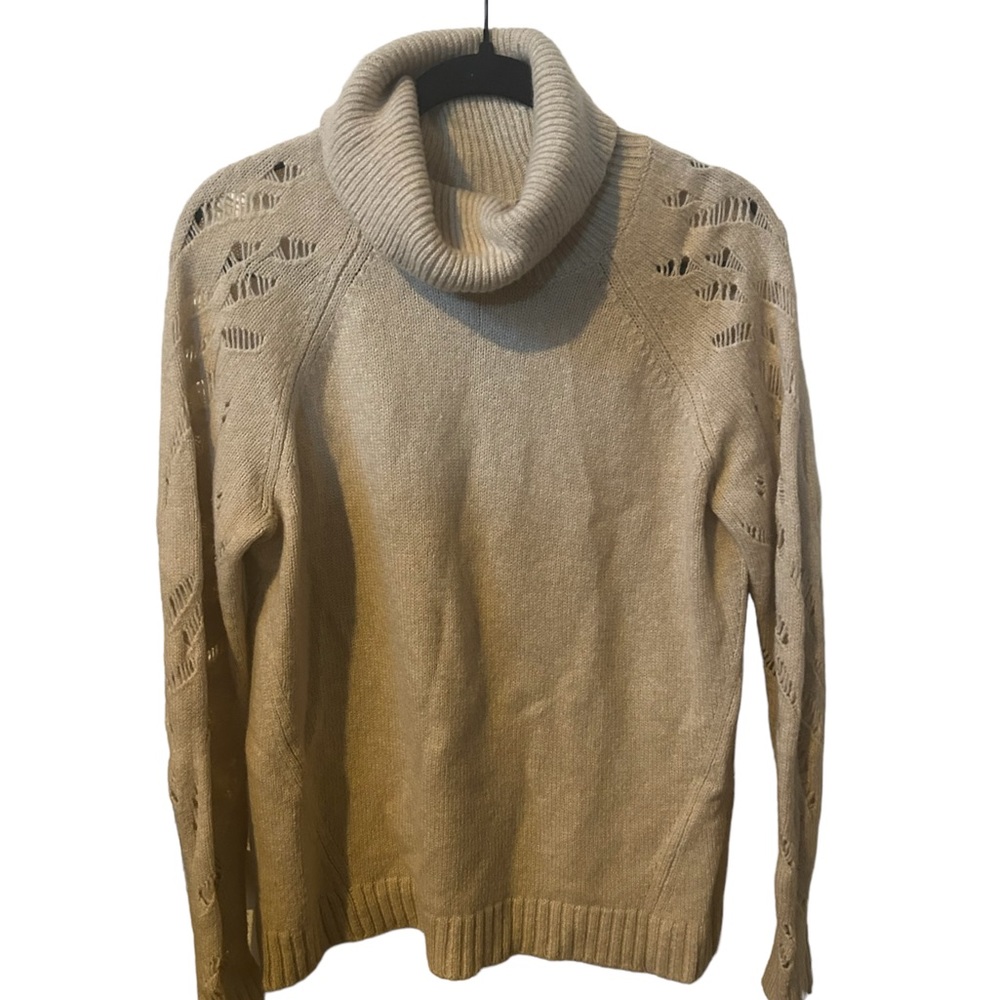 Vince Tan Wool/Camel Blend Turtleneck Size Large … - image 6